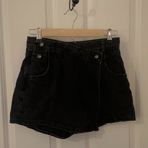 Zara Black Denim Skort